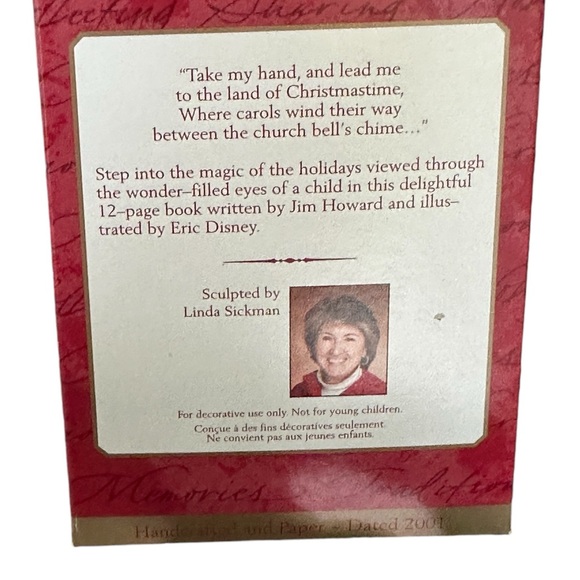 NIB-Hallmark Keepsake Ornament The Land of Christmastime 2001 Handcrafted Paper - Picture 2 of 2